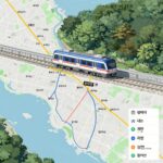 대구 지하철 2호선 범어역 주변 지도와 주요 생활 인프라 위치가 표시된 이미지