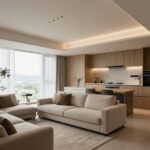 김포 칸타빌 에디션 위치 평형 주차장 정보 김포 칸타빌 에디션 66평형 타입 내부 거실과 주방이 연결된 모던한 인테리어