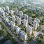 창원자이 더 스카이에서 꿈꾸는 라이프스타일 창원자이 더 스카이 단지 조감도와 주변 공원 조망