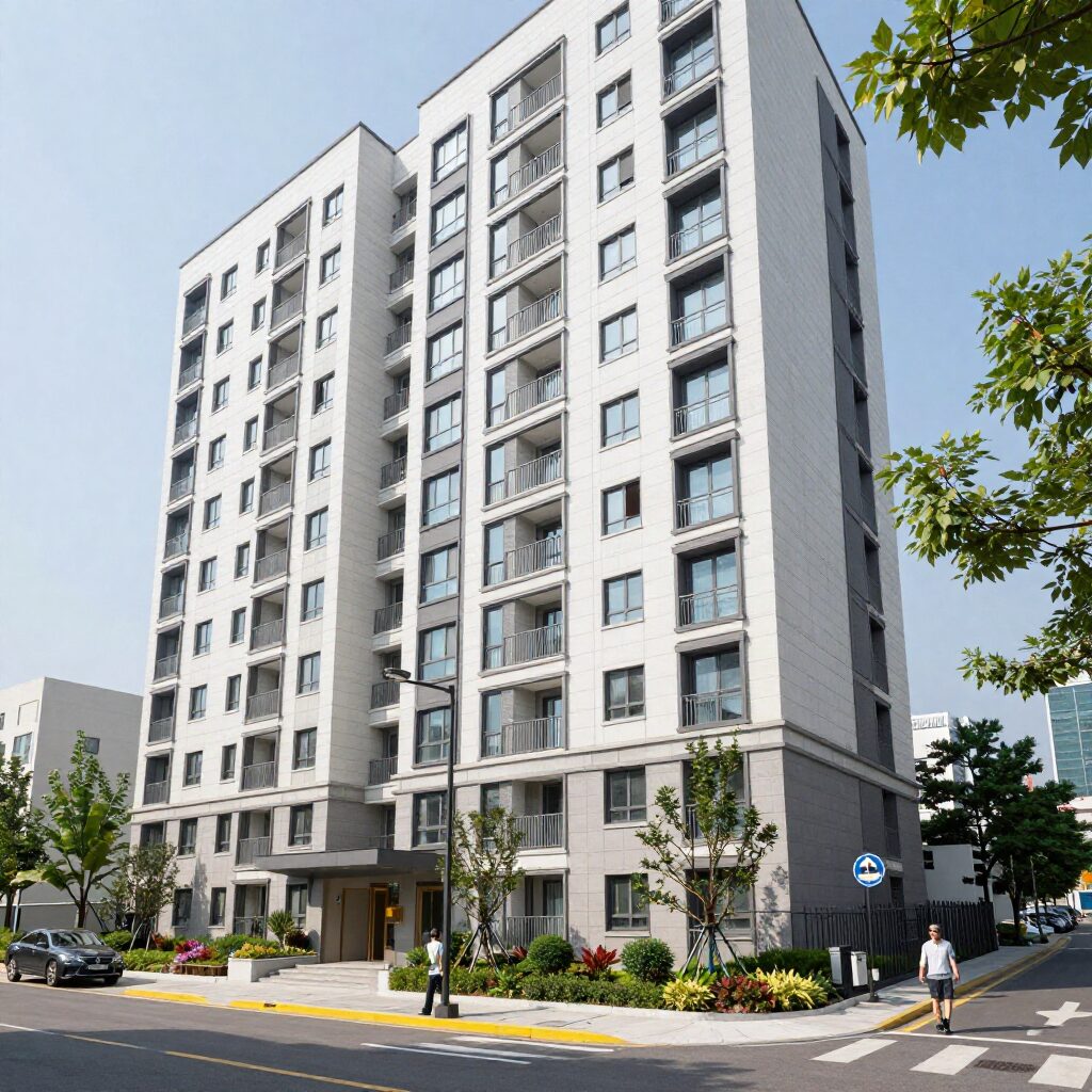 수원이목지구 대방 디에트르 더 리체Ⅱ 아파트 외관과 주변 환경