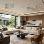 도안 푸르지오 디아델 31블록 매매 투자 정보 도안 푸르지오 디아델 모델하우스 고급스러운 거실과 주방 인테리어