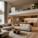 동탄 디에트르 퍼스티지 오피스텔 84평형 실내 거실과 주방의 개방된 구조