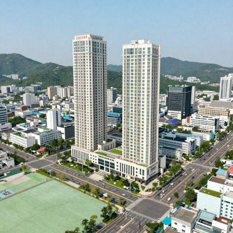 원종역과 주변 도로망이 보이는 엘리프 원종 아파트 조감도