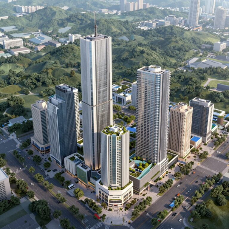 가야역 롯데캐슬 스카이엘 외관과 단지 배치도