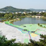 검단호수공원역 파라곤 단지 위치와 주변 지하철역, 계획된 호수공원 위치를 표시한 지도