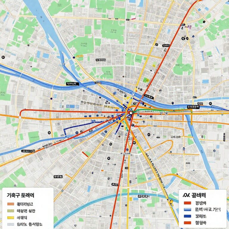 기흥구 구성역 주변 GTX 및 주요 도로 교통망 지도