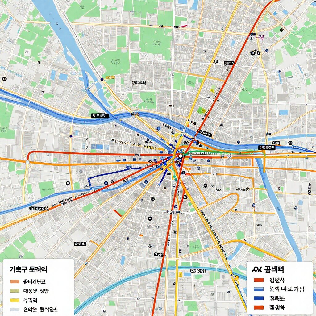 기흥구 구성역 주변 GTX 및 주요 도로 교통망 지도