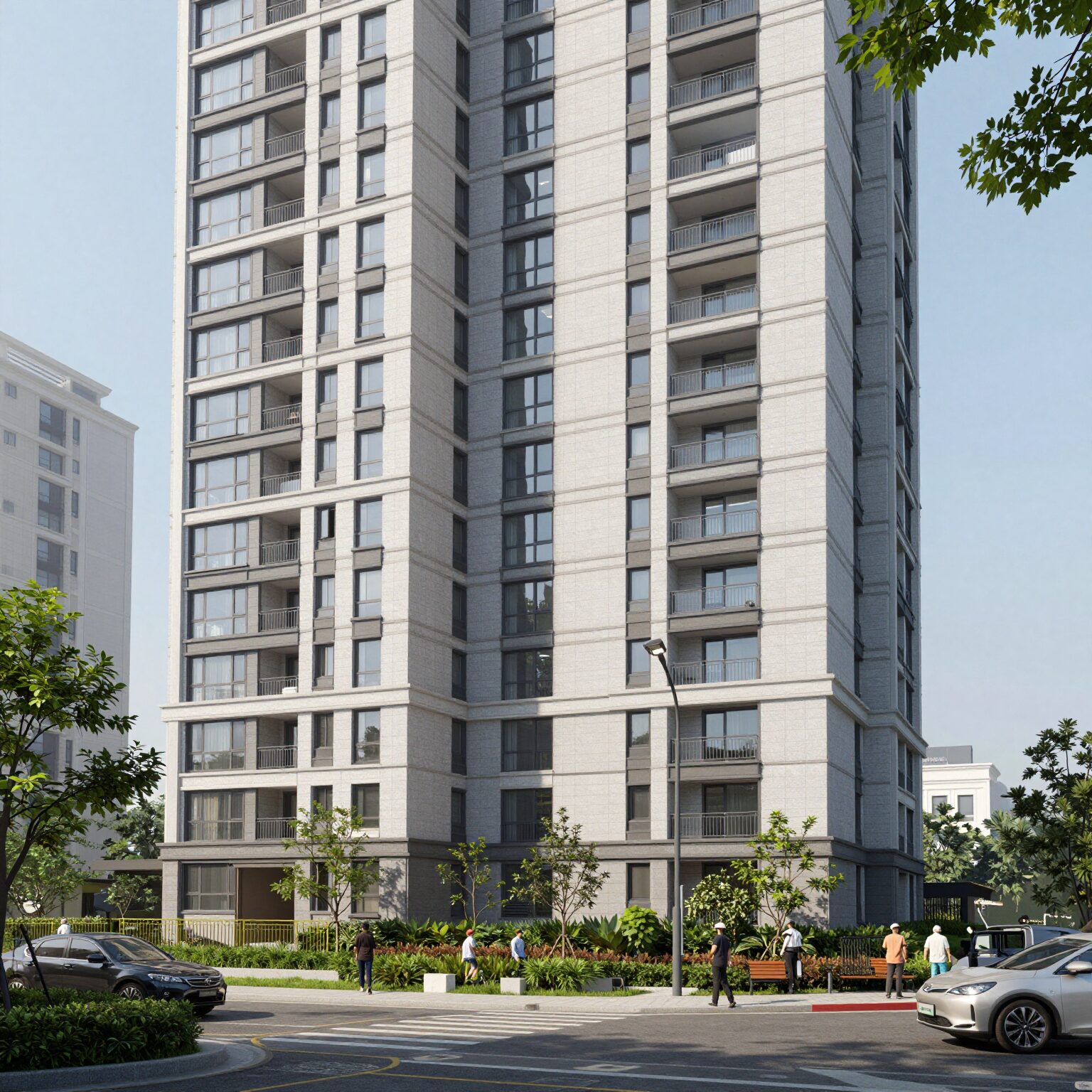 힐스테이트 지석 아파트 외관과 단지 전경 사진