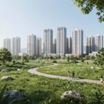 힐스테이트 용인마크밸리 7차 분양 정보와 장점 힐스테이트 용인마크밸리 단지 전경과 주변 녹지 공원 조망