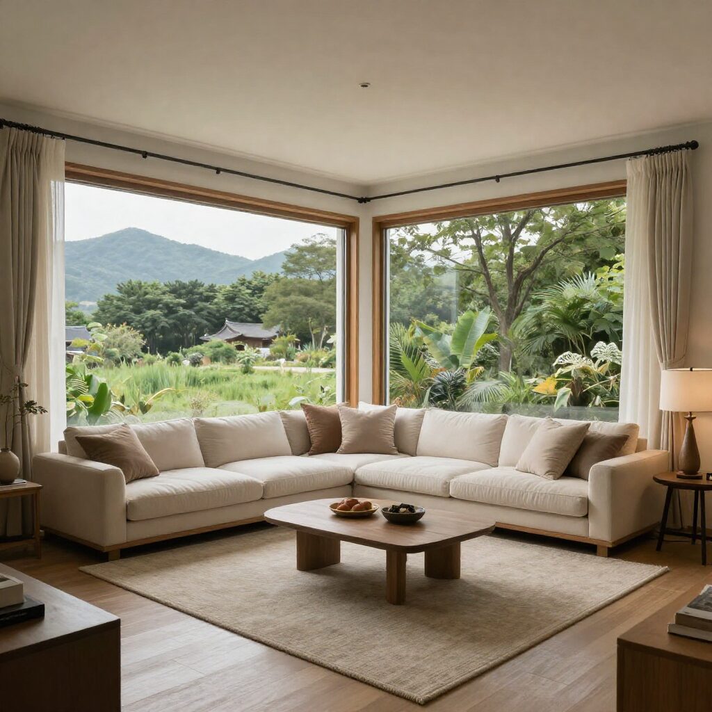 김포 칸타빌 에디션 66A타입 평면도와 거실 조망도