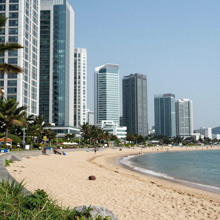 해운대 해변과 도시 풍경이 보이는 오션포레 베네스트 하우스 외관 사진