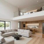 건대 프라하임 3차 오피스텔 복층 구조의 넓은 실내 거실과 주방 공간