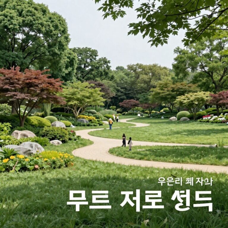 푸르지오 파크센트 2차 단지 내 넓은 공원과 조경