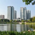 시흥 은계 에피트 단지 외관과 주변 은계호수공원 전경