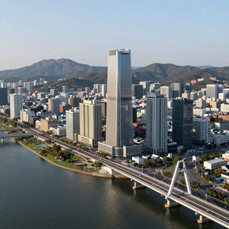 원주 반도유보라 마크브릿지 아파트 단지 전경과 주변 혁신도시 조감도