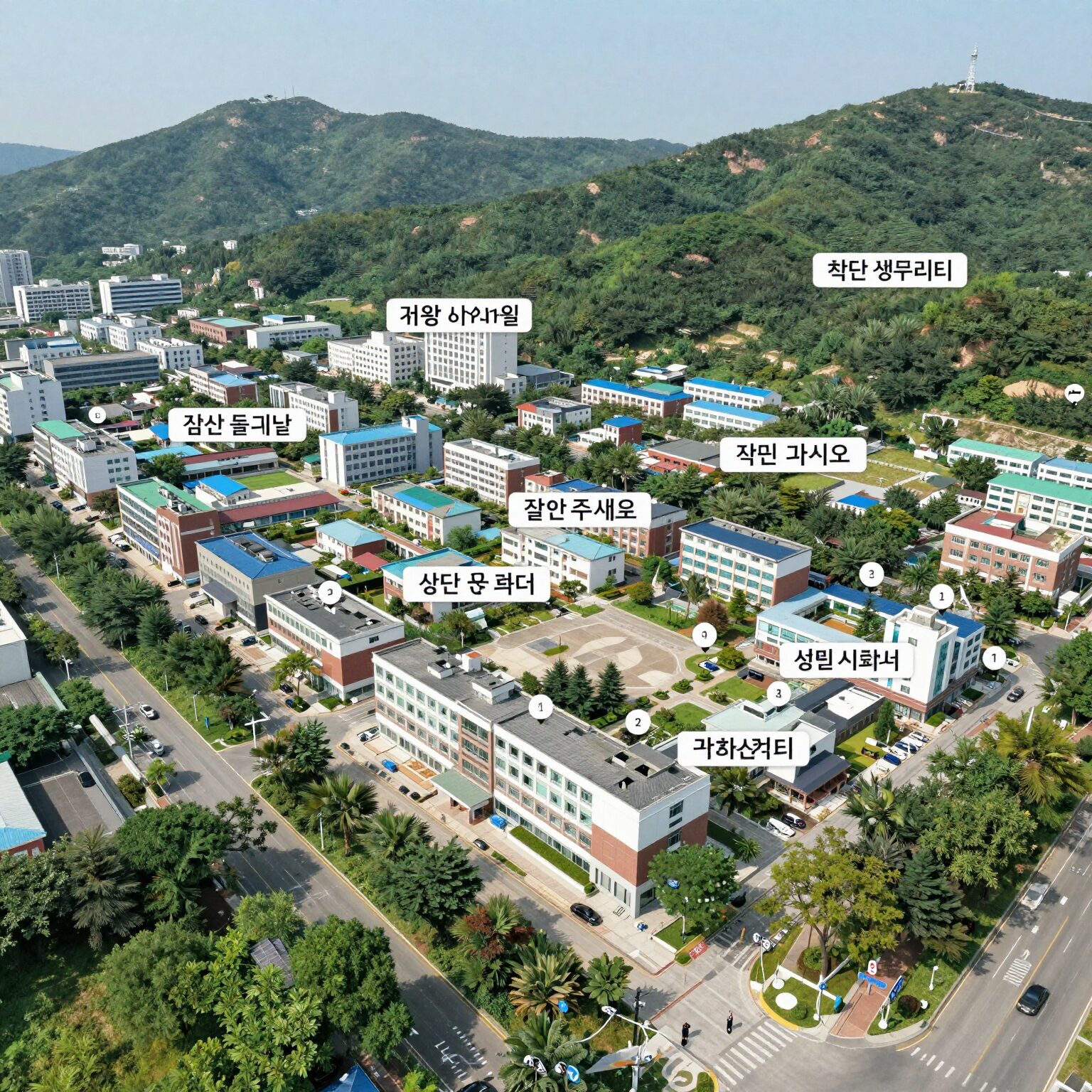 검단 센트레빌 에듀시티 위치도와 주변 학교 표시