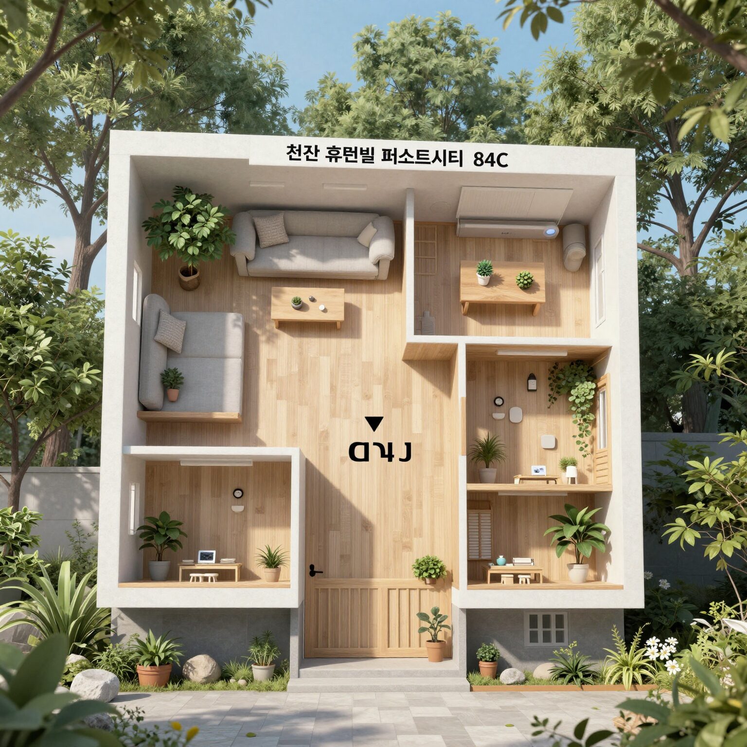 천안 휴먼빌 퍼스트시티 84C 평면도 수납공간
