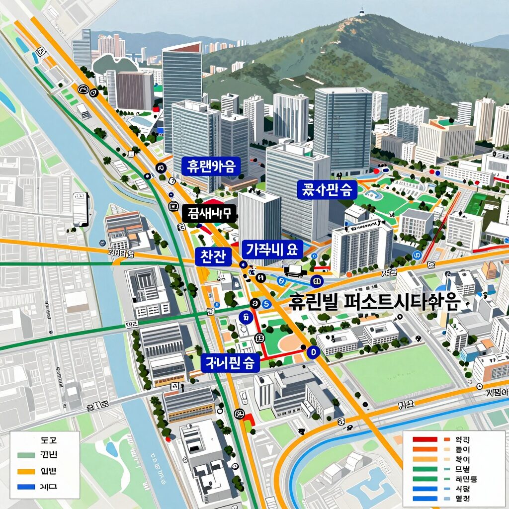 천안 휴먼빌 퍼스트시티 입지 지도 교통 인프라