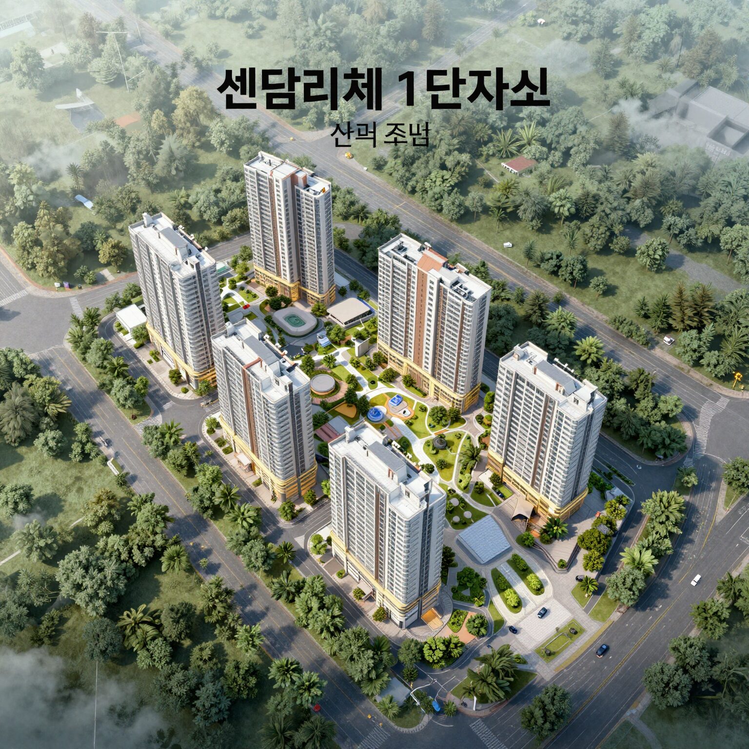 도안자이 센텀리체 1단지 위치 및 단지 조감도