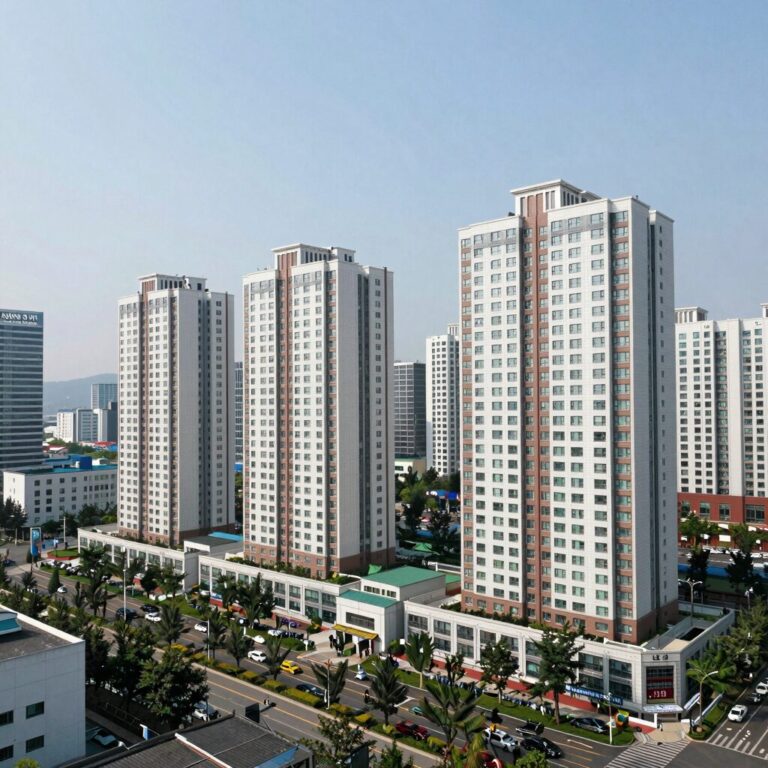 인천 동구의 도시 경관과 아파트 단지들이 보이는 전망 사진