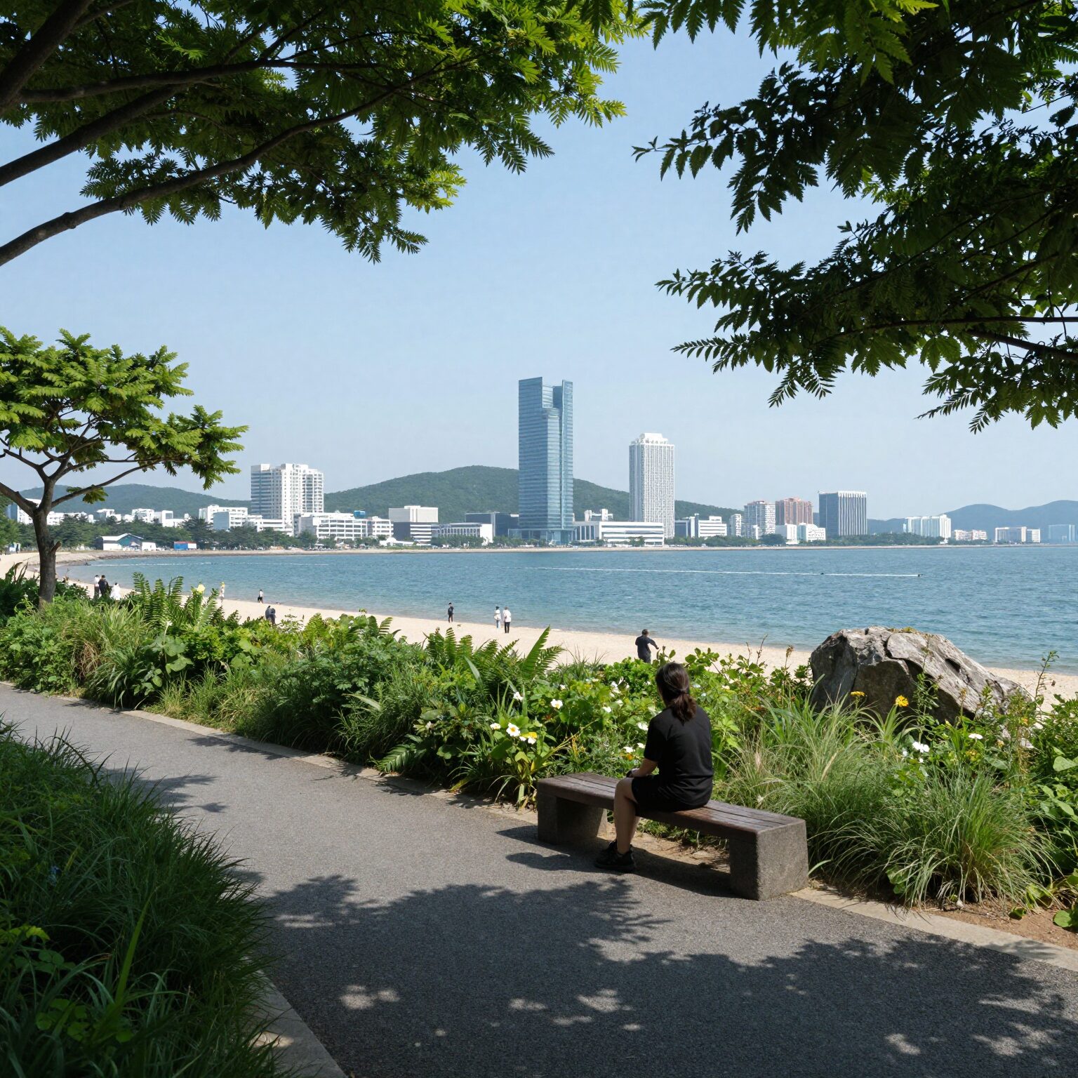 영종국제도시 제일풍경채 디오션 외관과 주변 오션뷰 전경