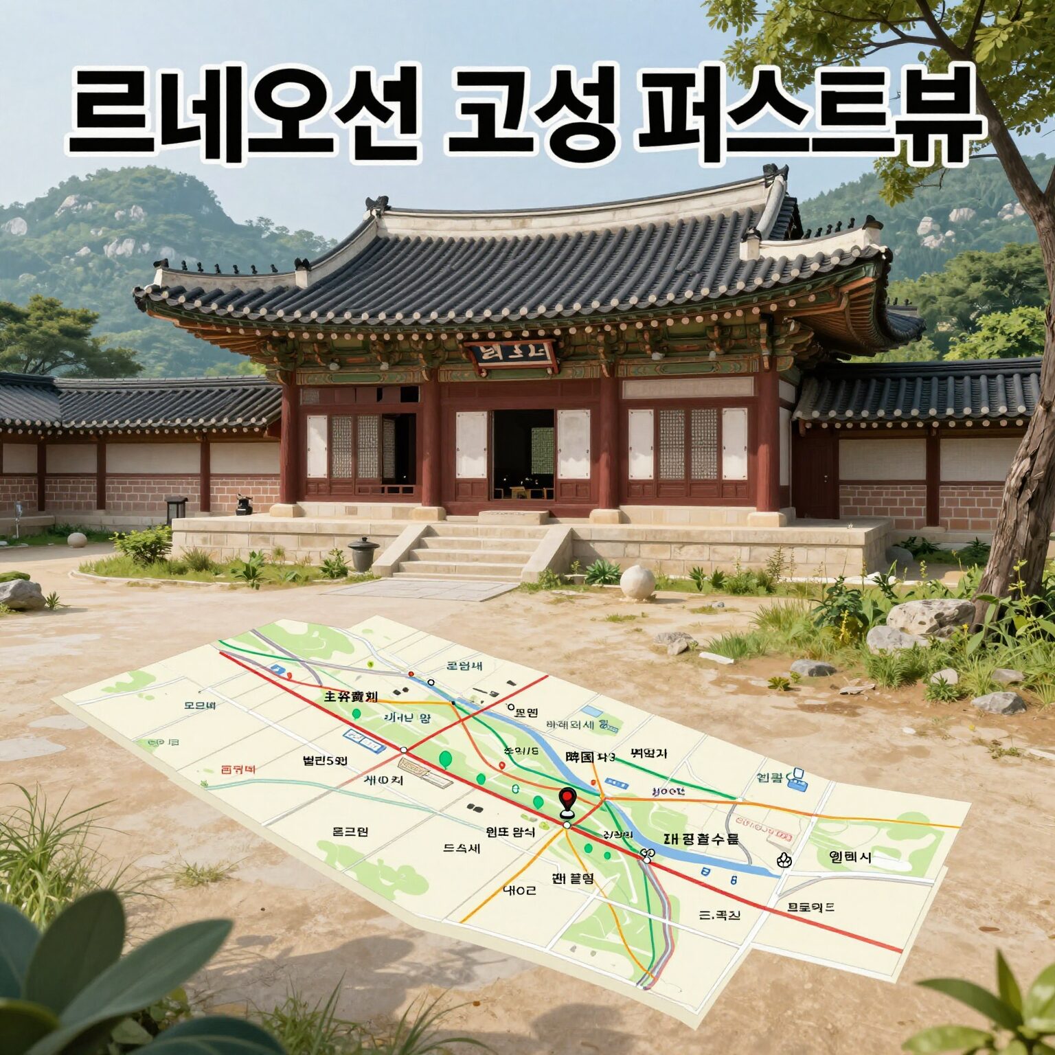 르네오션 고성 퍼스트뷰 위치 지도 및 주변 환경