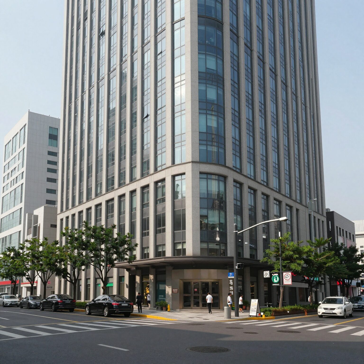 문수로 라티에르 673 건물 외관과 주변 도로 전경