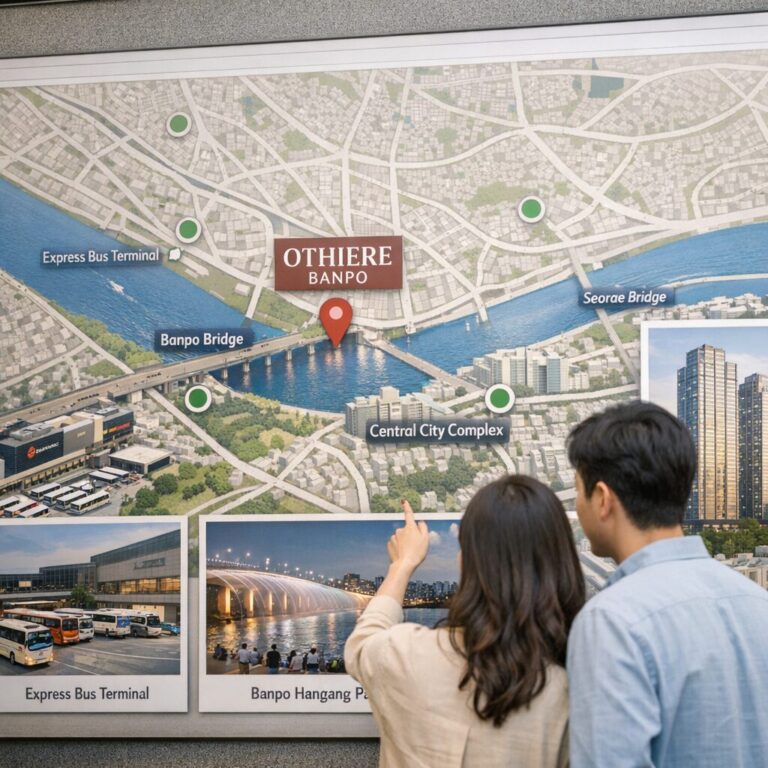 오티에르 반포 위치도 및 주변 인프라 한눈에 보기