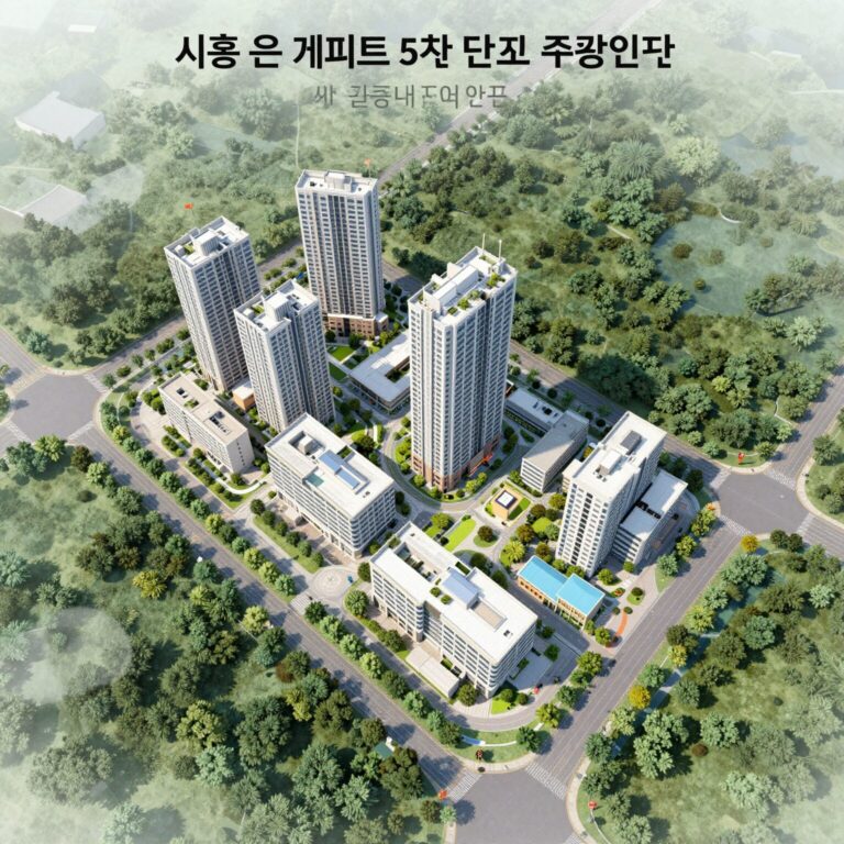 시흥 은계 에피트 5차 단지 조감도 및 은계지구 주변 인프라 위치도