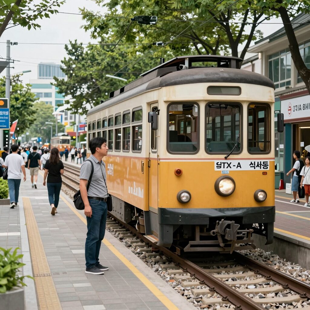 식사동 트램과 GTX-A 노선 연계 교통 호재 지도 이미지