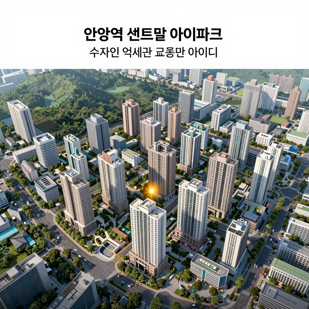 안양역 센트럴 아이파크 수자인 역세권 입지와 교통망 안내 이미지