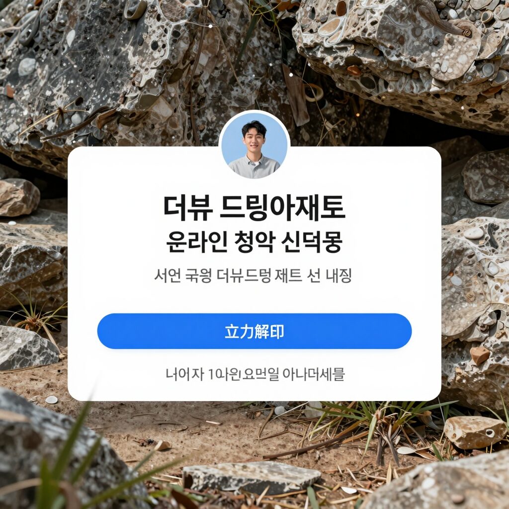 서면 지원 더뷰 드림아파트 온라인 청약 신청 화면