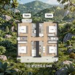 더샵 분당센트로 84N 타입 평면도와 78AN 타입 평면도