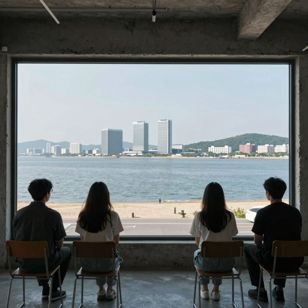 송도 유승한내들 센트럴리버 모델하우스 전경과 워터프론트 조망권