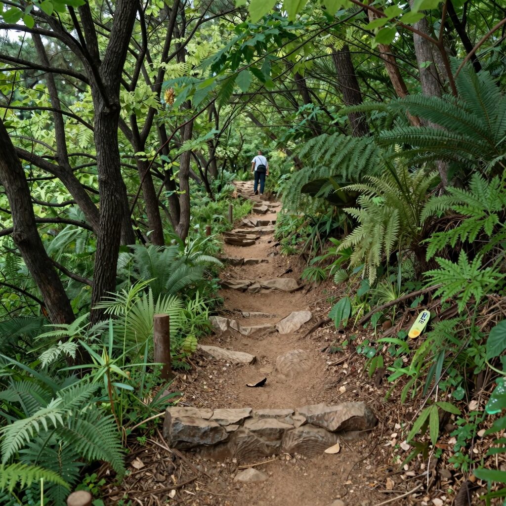 소래산 산림욕장 전경과 등산로
