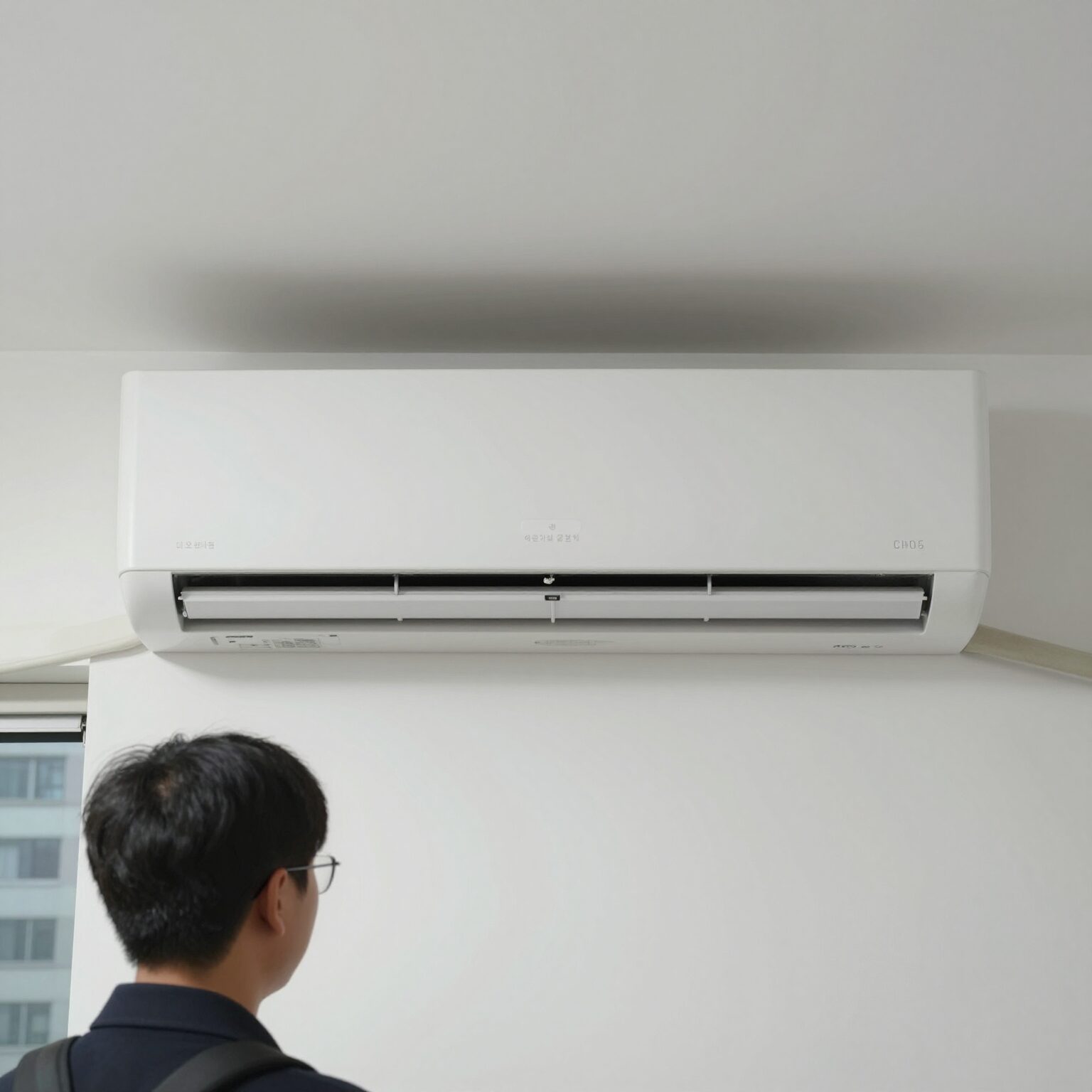 에어컨 실내기 디스플레이에 CH05 오류 코드 표시