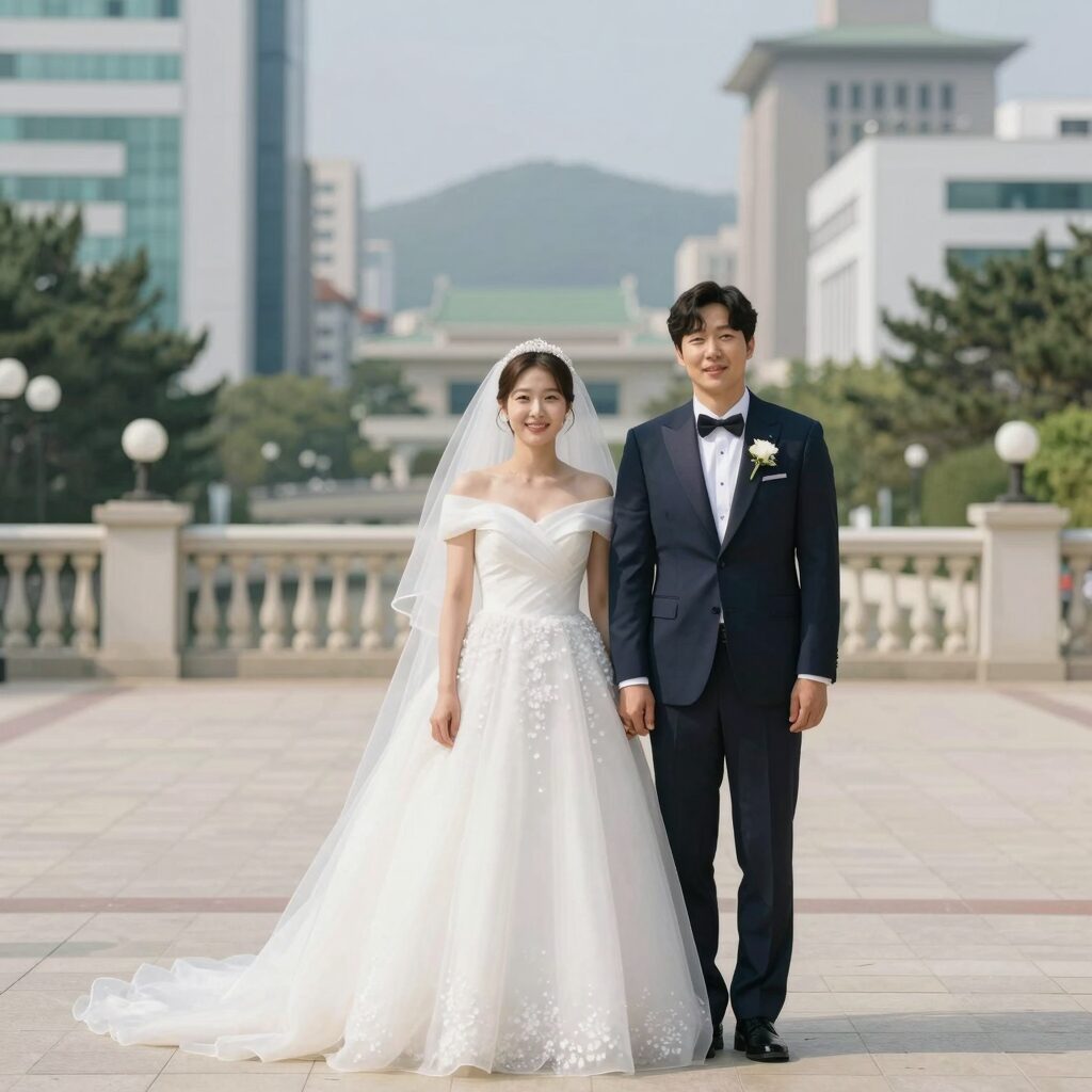 최성국과 아내 정혜선의 결혼식 사진