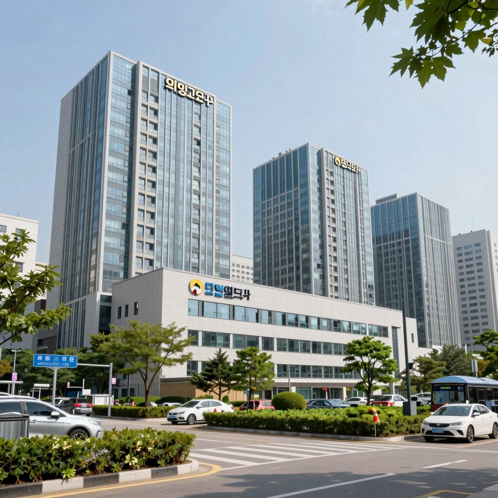 의왕고천지구 대방 디에트르 센트럴 커뮤니티 시설과 단지 전경