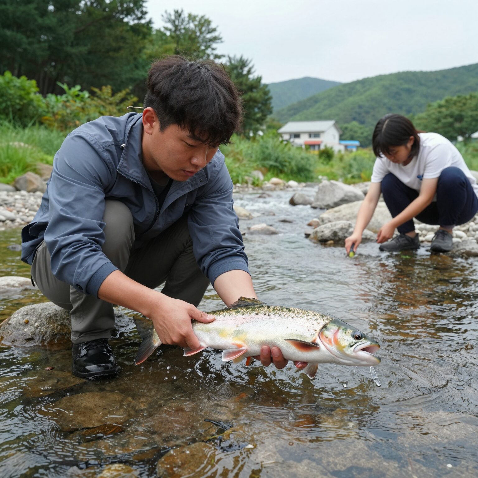 포천 도마치 캠핑장 계곡 물고기와 맑은 물