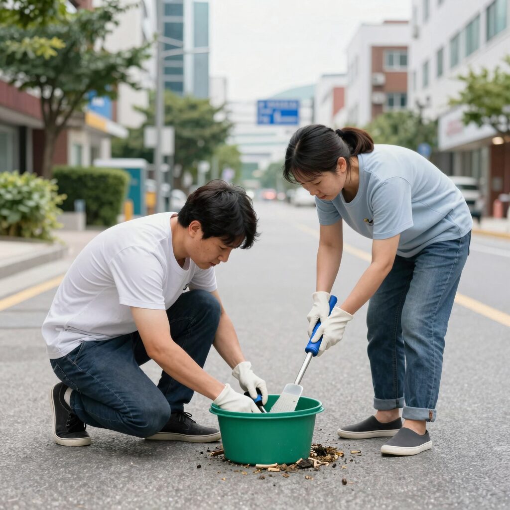 초파리 퇴치 방법 배수구 청소 트랩 설치 등 다양한 방법을 아이콘으로 표현한 이미지