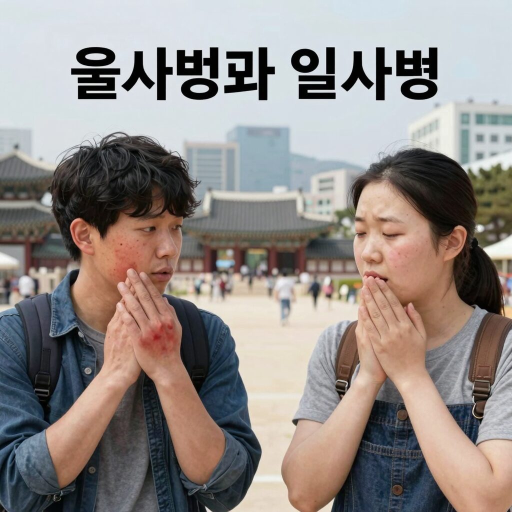 열사병과 일사병 비교 그래픽