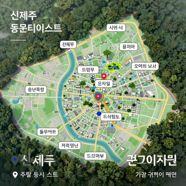 신제주 동문디이스트 시그니처원 Ⅱ 위치와 주변 편의시설을 나타낸 지도 사진