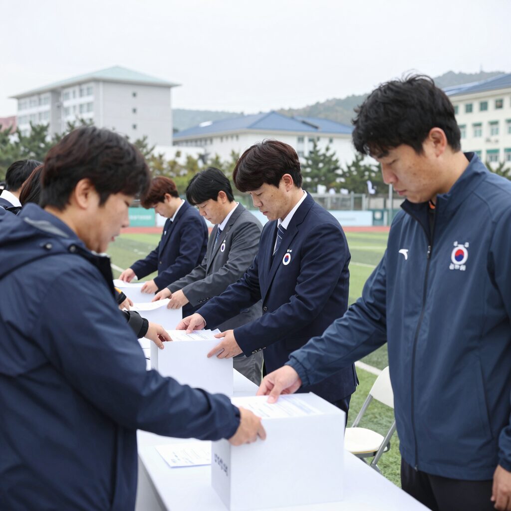 대한축구협회 회장 선거 선거인단 투표 과정과 후보 분석 이미지