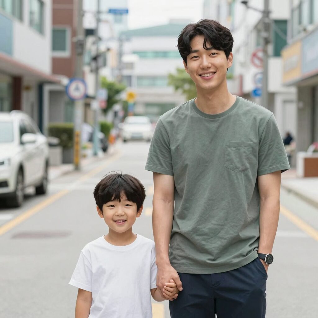 김민형 아나운서가 아이와 함께 행복한 시간을 보내는 모습