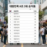 대한민국 A조 3위 확정 순위표