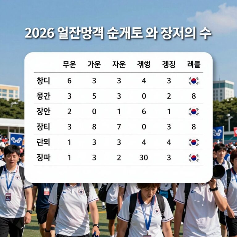 2026 월드컵 한국 조별리그 순위표와 경우의 수 정리