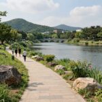 엘리프 성성호수공원 2BL에서 바라본 성성호수공원 전경과 산책로 모습