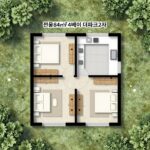 순천금호어울림더파크2차 완벽 분석 순천금호어울림더파크2차 전용84㎡ 4베이 판상형 평면도로 거실과 주방이 넓고 방 3개가 배치된 구조