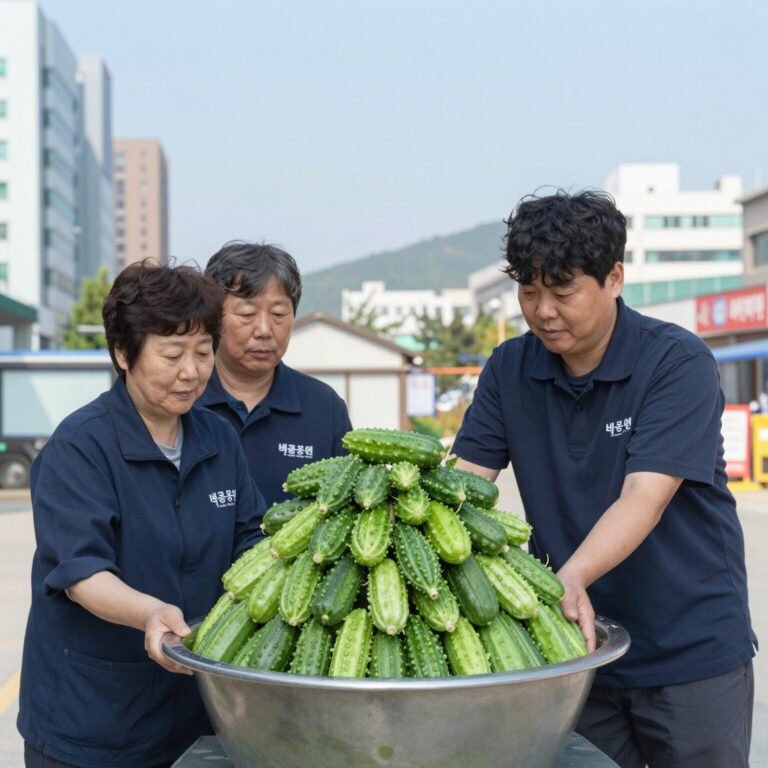 백종원 수박화채 완성 그릇