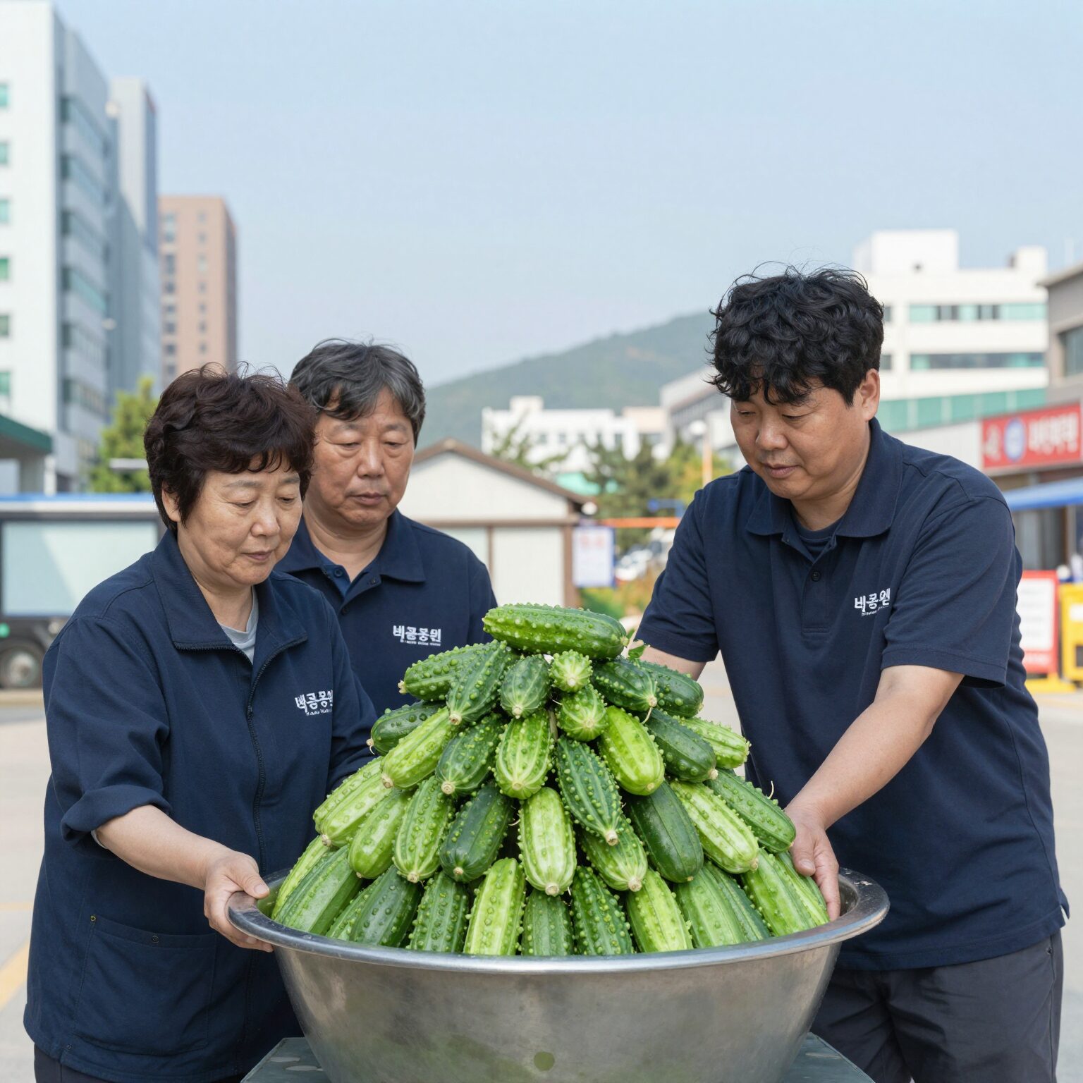 백종원 수박화채 완성 그릇